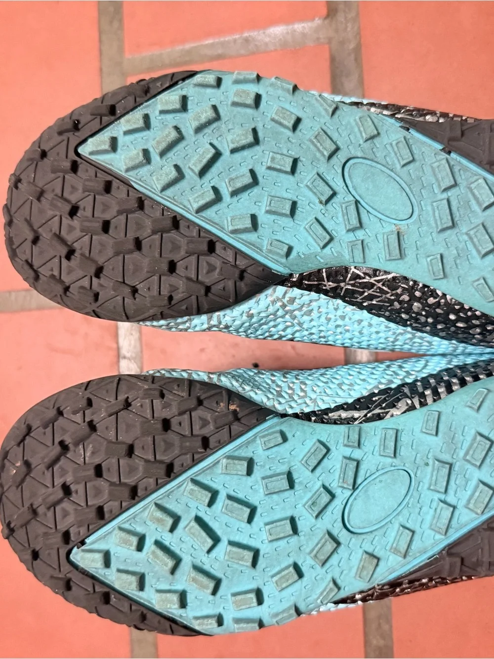 Kids Light Blue indoor soccer cleats with Hook-and-Loop Strap.